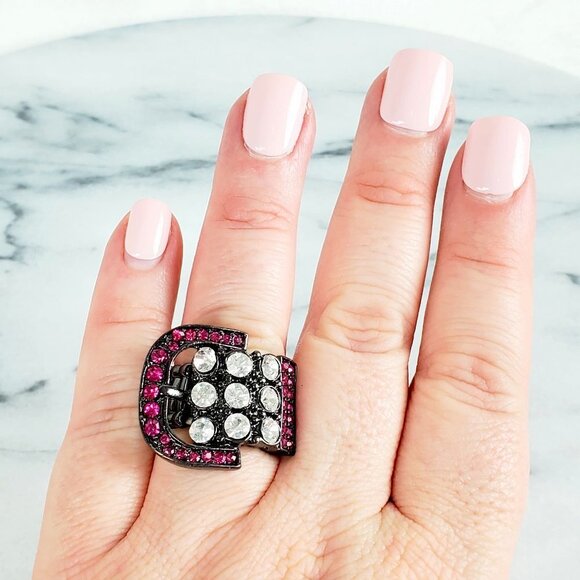 Crystal Buckle Stretch‎ Ring - Picture 4 of 10